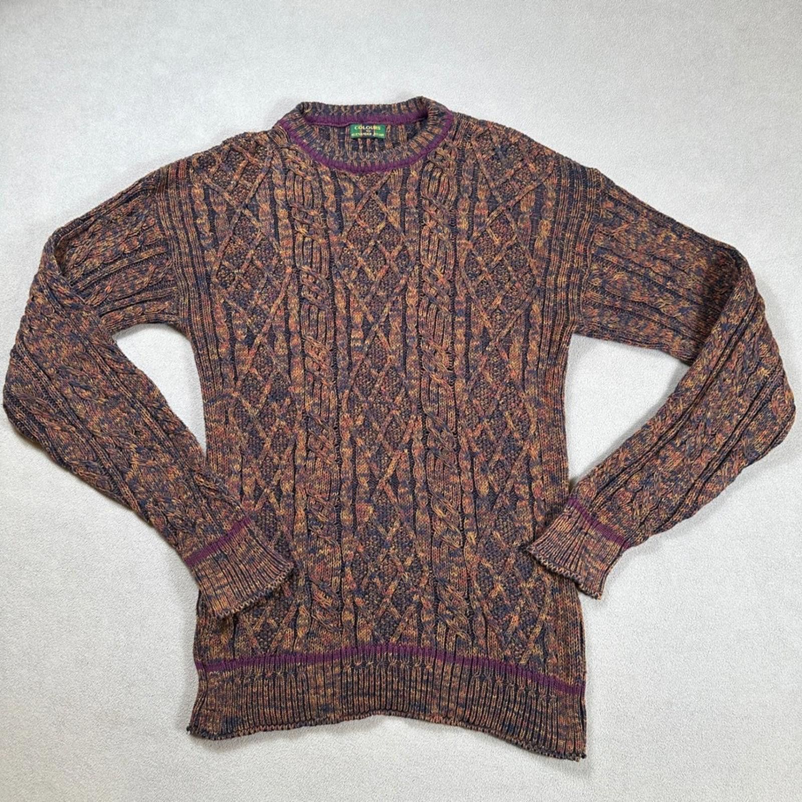 Other Vintage Alexander Julian Colours Cable Knit Sweater 90s Size US XXL / EU 58 / 5 - 1 Thumbnail