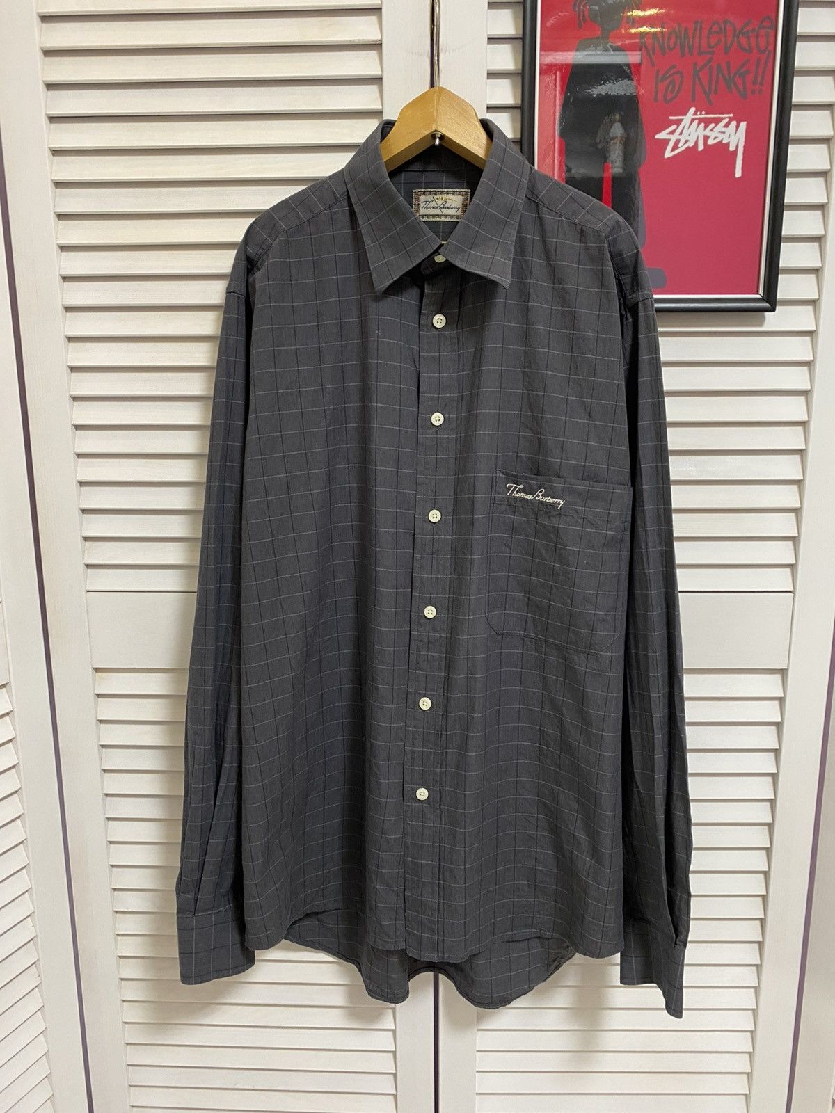 Burberry Vintage Thomas Burberry Shirt Mens Check Button Down Top 90s Size US M / EU 48-50 / 2 - 1 Thumbnail