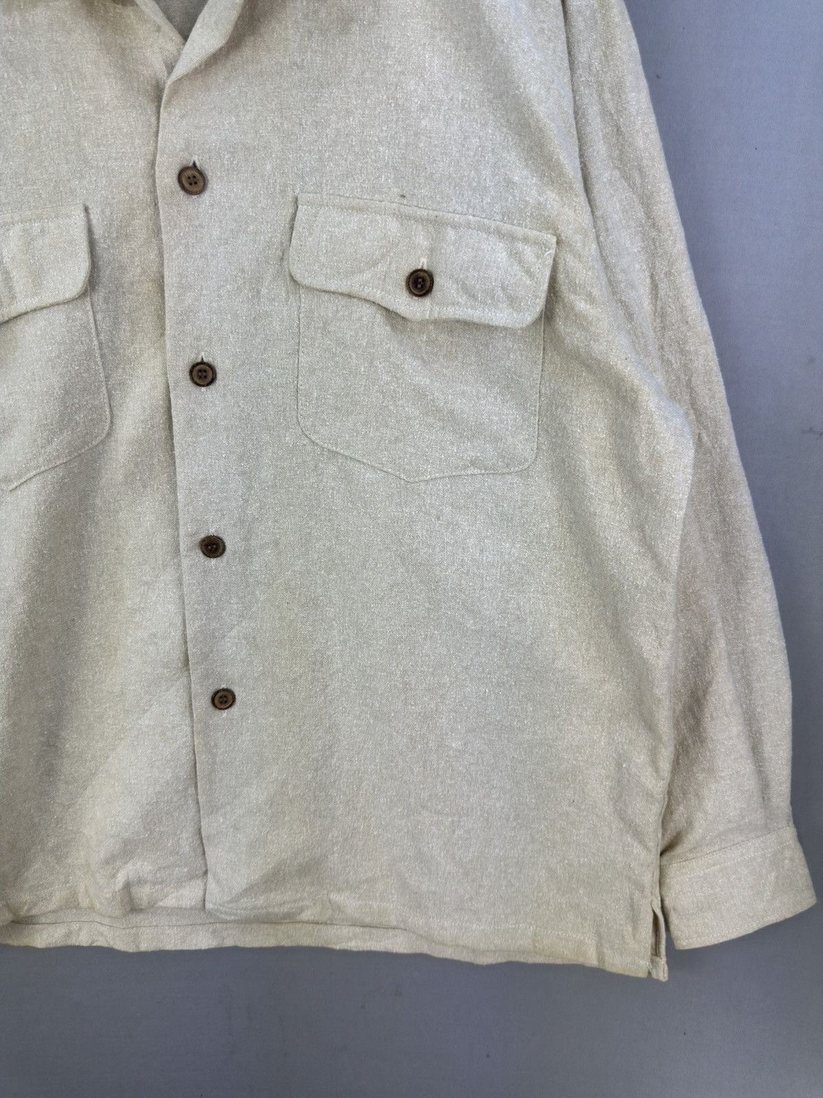 Japanese Brand Recipro Double Pocket Flannel Shirt Button Up Size US XL / EU 56 / 4 - 3 Thumbnail