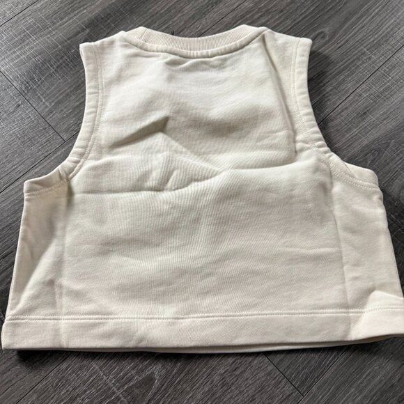 Allsaints NWT Allsaints Lila Crop Sweatshirt Cream White Tank Top Wome Size XXS / US 00 / IT 34 - 4 Thumbnail