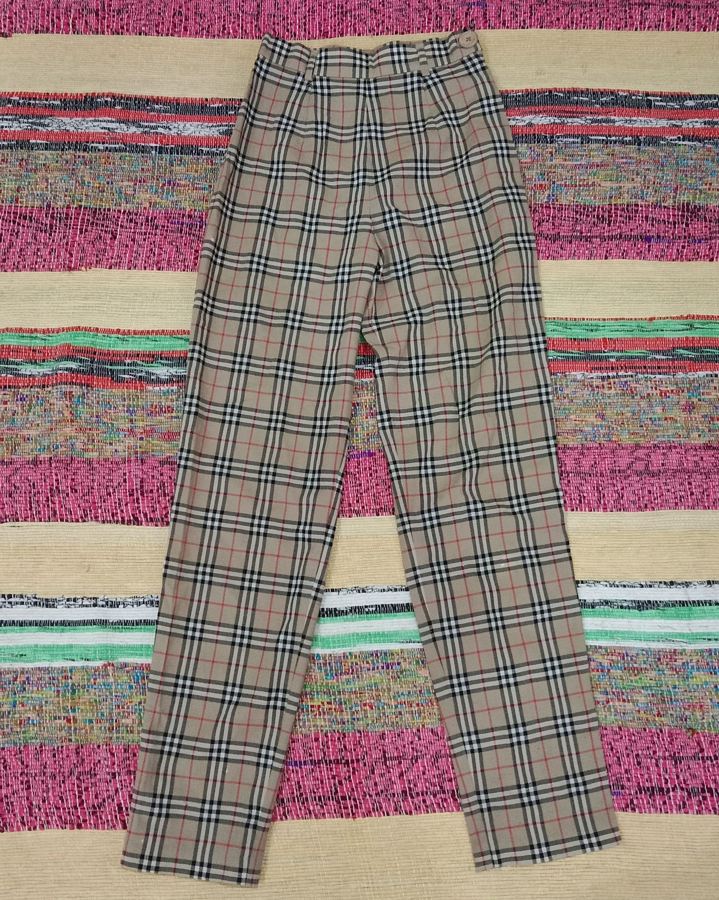 Burberry Vintage Burberrys nova check pants womens 24 Size 24" / US 00 / IT 34 - 2 Thumbnail