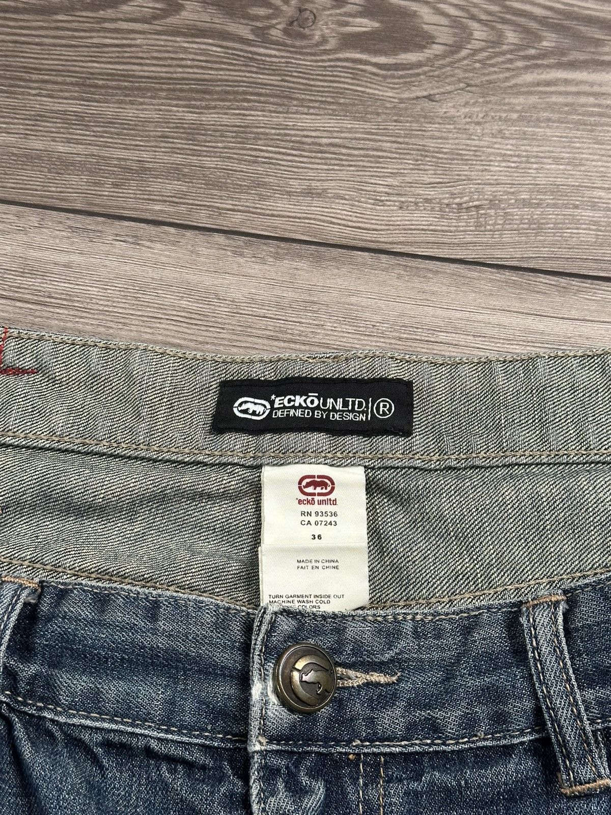 Ecko Unltd. × JNCO × Vintage Crazy Y2K Ecko Unltd. Baggy Denim Shorts Size US 39 - 6 Thumbnail