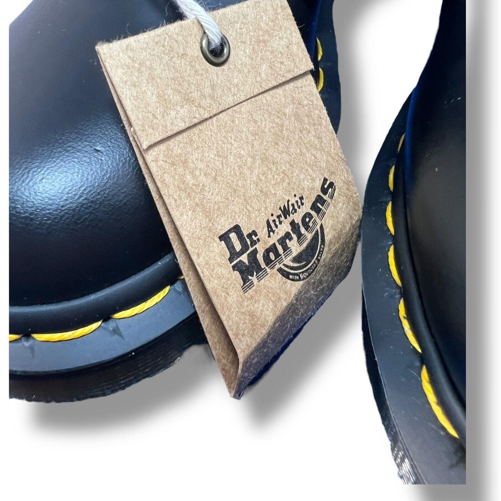 Dr. Martens Dr. Martens 1461 Smooth Leather Oxford Shoes Black Yellow Size US 8 / IT 38 - 3 Thumbnail