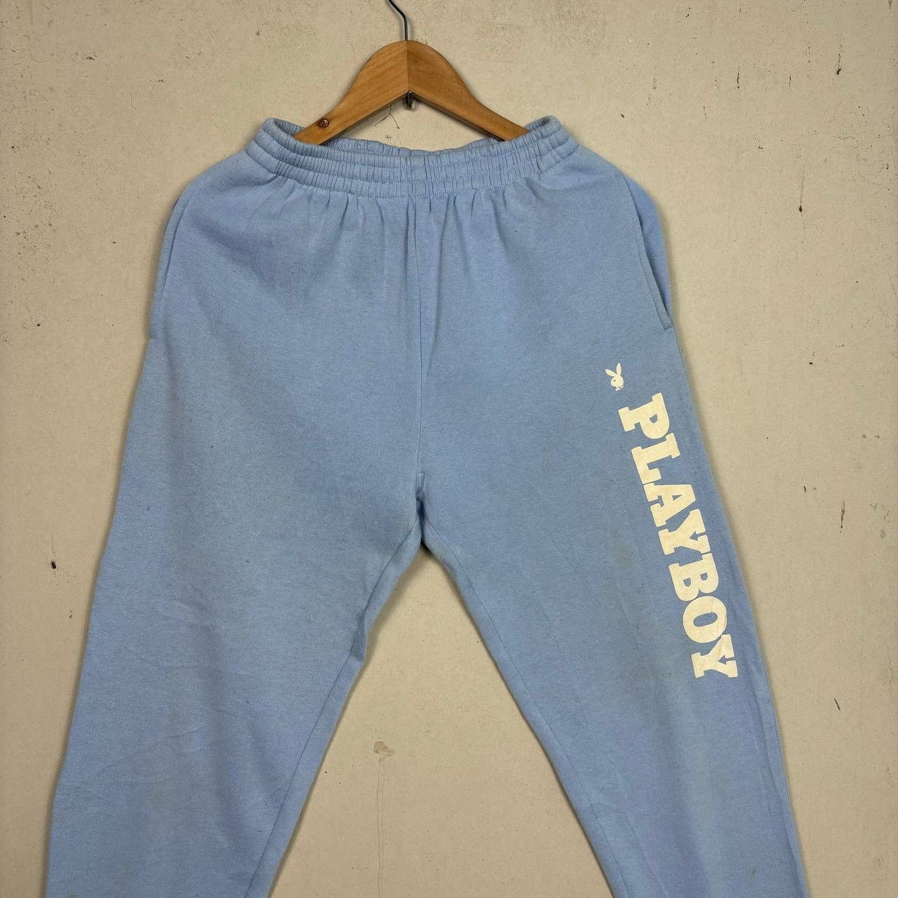 Playboy Vintage Playboy Baby Blue Bunny Logo Sweatpants Joggers M Size US 28 / EU 44 - 5 Thumbnail