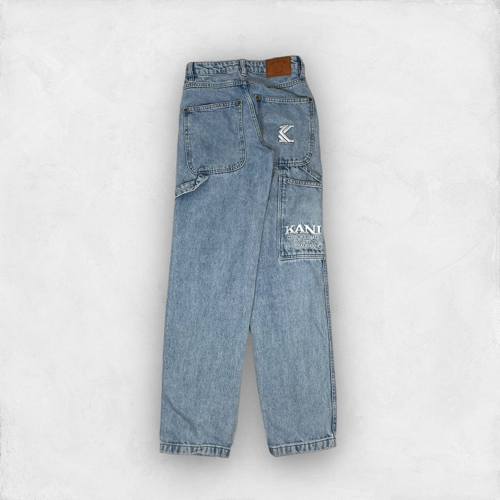 Karl Kani Karl Kani Adults Blue Zip Fly Straight Leg Denim Jeans XXS Size US 28 / EU 44 - 1 Thumbnail