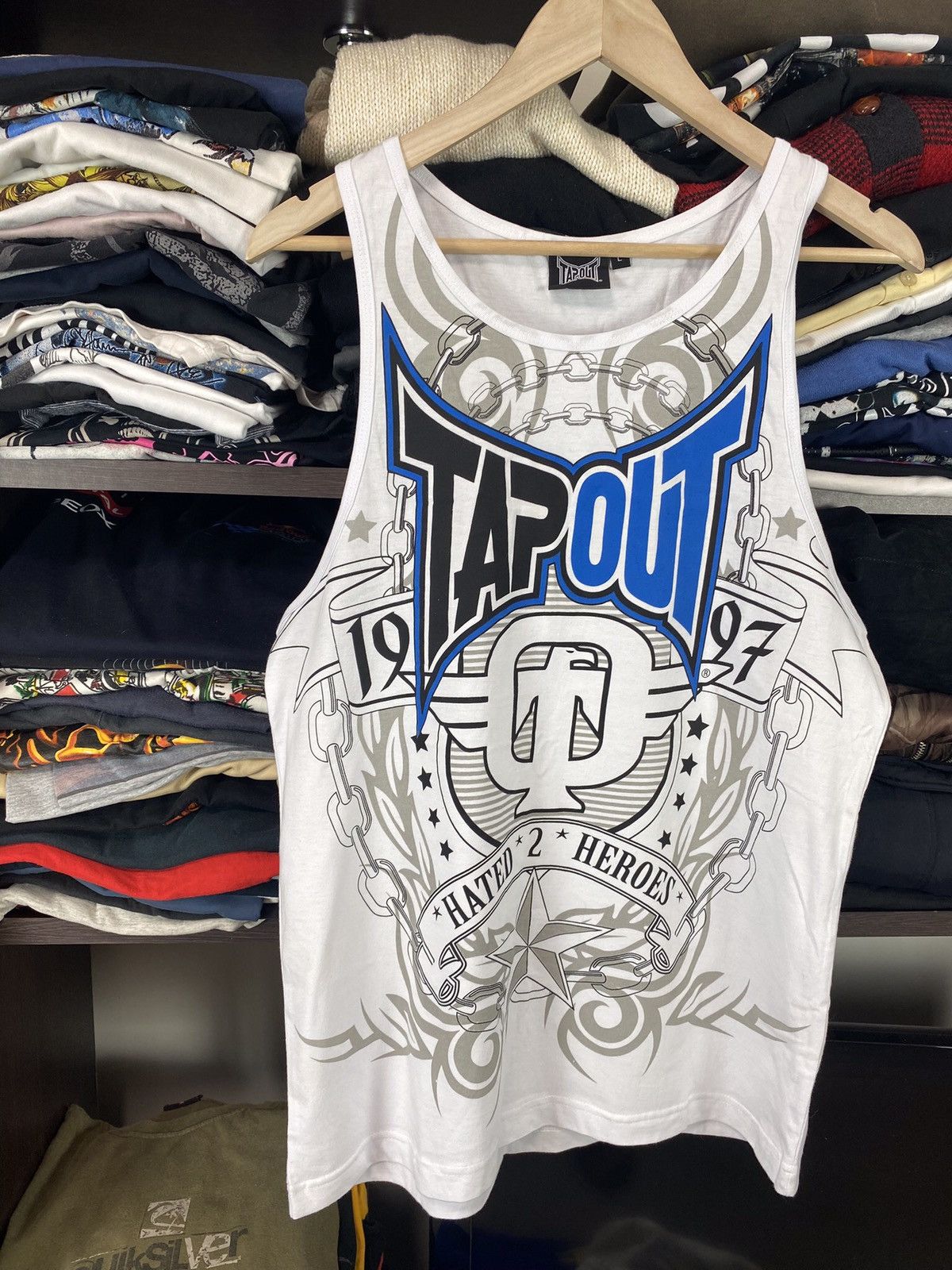 Tapout × Vintage Crazy VTG Y2K Tapout Graphic Tee Sleeveless Size US L / EU 52-54 / 3 - 3 Thumbnail