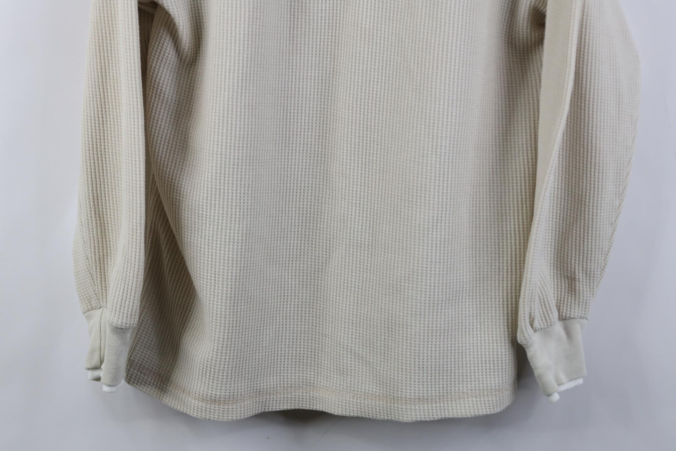 Vintage Vintage 90s Streetwear Layered Waffle Knit Henley T-Shirt Size M / US 6-8 / IT 42-44 - 3 Thumbnail