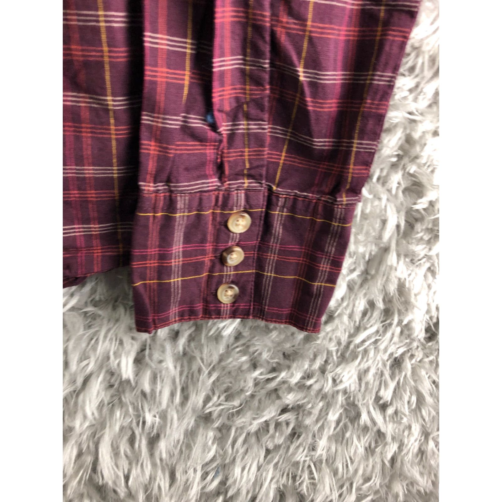 Vintage North Crest Mens M Red Plaid Long Sleeve Button Up Spread Collar Shirt Size US M / EU 48-50 / 2 - 3 Thumbnail