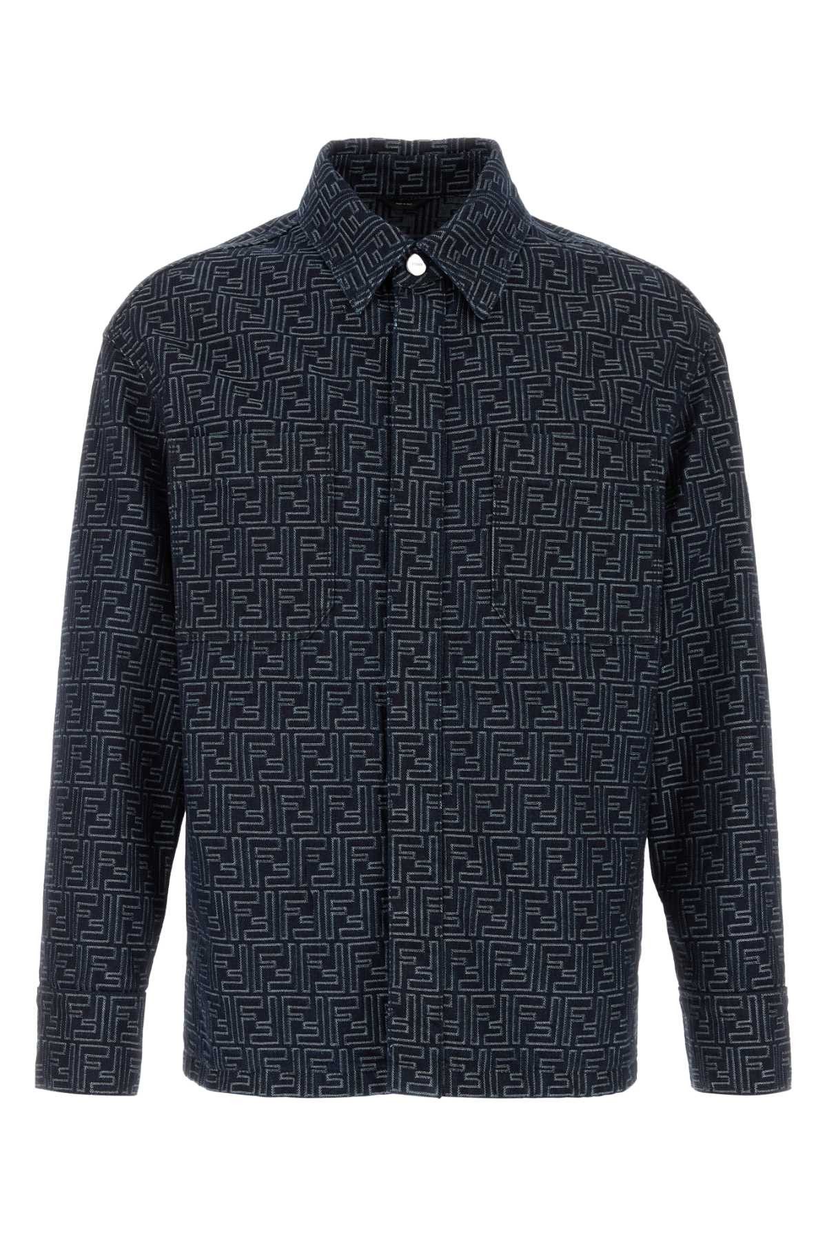 Fendi Embroidered Denim Jacket Size US XL / EU 56 / 4 - 1 Thumbnail