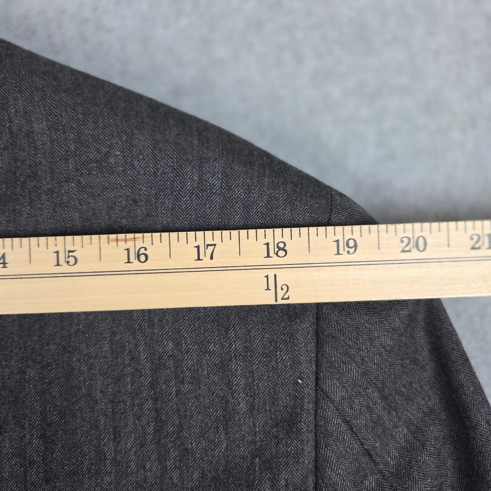 Hart Schaffner Marx Hart Schaffner Marx 41 Dark Gray Wool Blazer Sport Coat Size 40R - 10 Thumbnail