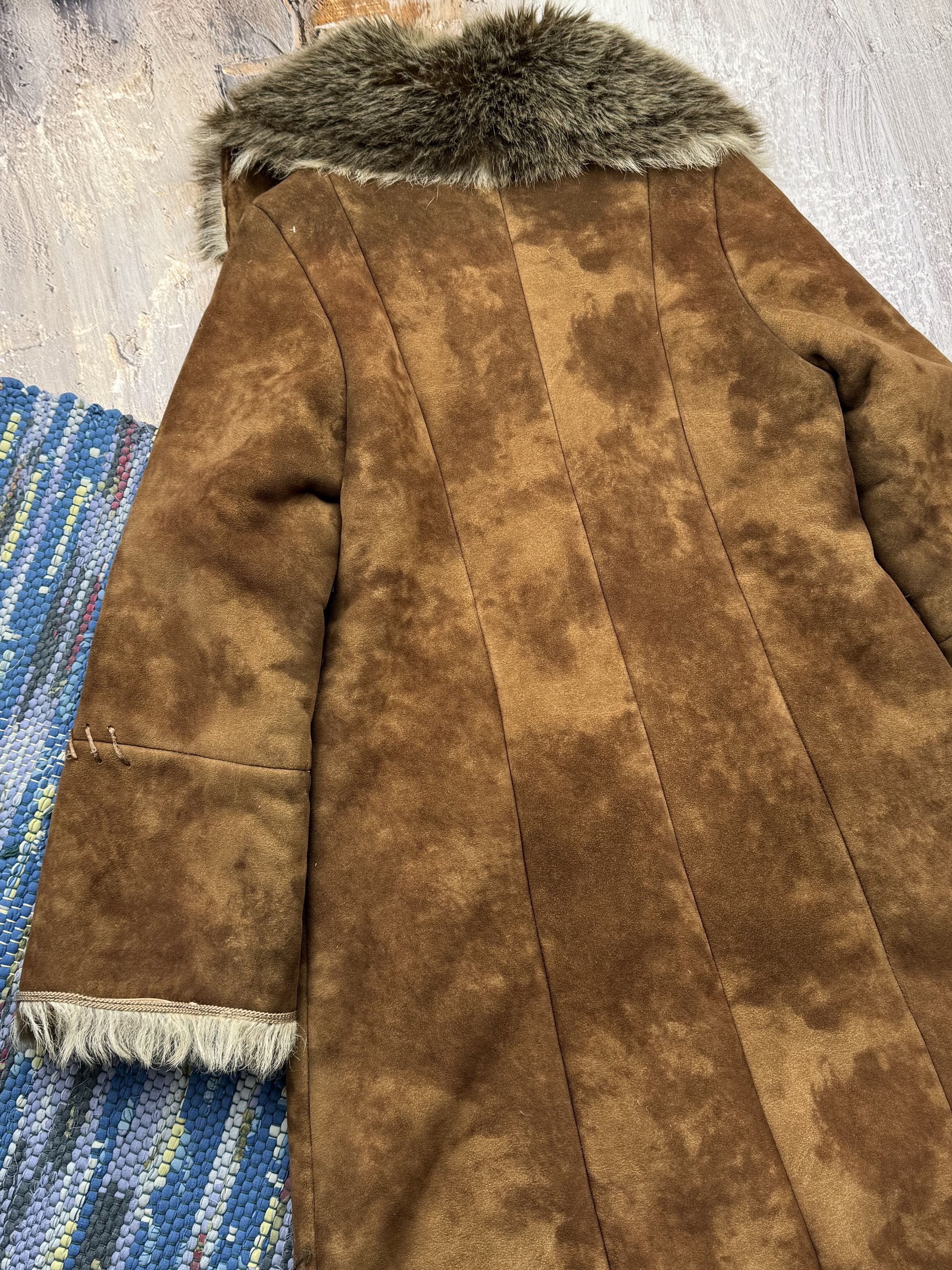 Vintage Vintage Faux Sheepskin Faded Coat A414(484)D15 Size L / US 10 / IT 46 - 12 Thumbnail