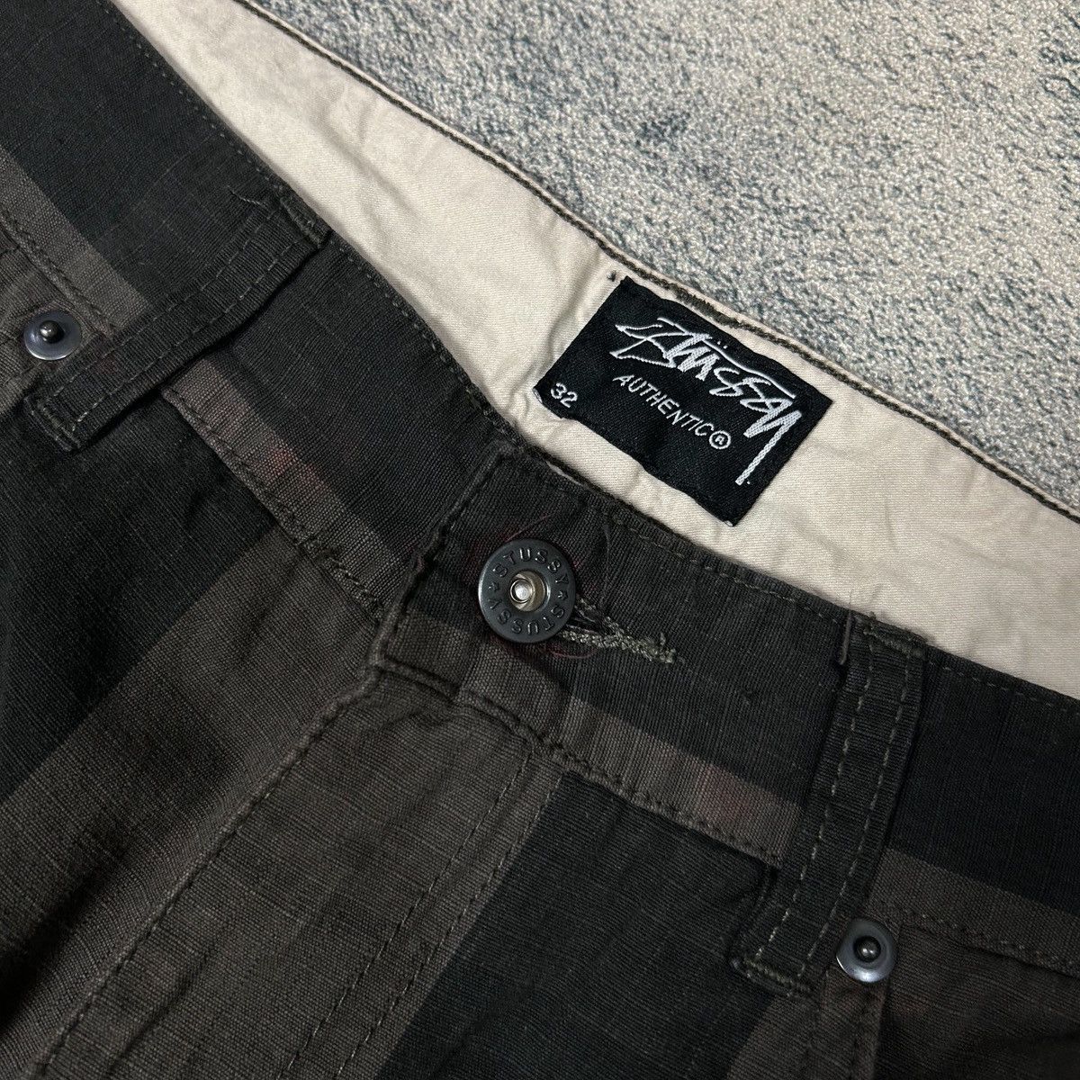 Stussy Stuusy ripstop Stripe Black & Brown Size US 32 / EU 48 - 6 Thumbnail