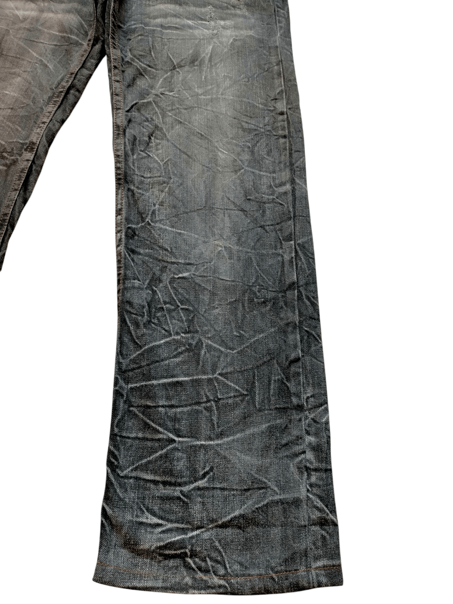 If Six Was Nine × Japanese Brand Nylaus Clothing Double Waist Black Jeans Size US 32 / EU 48 - 8 Thumbnail