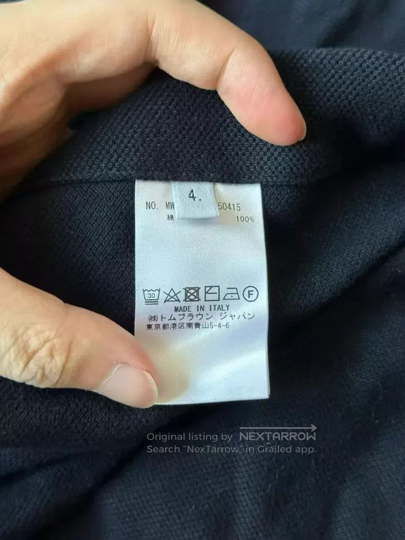 Thom Browne Thom Browne Navy Blue Double Sleeve Label Shirt Size US XL / EU 56 / 4 - 5 Thumbnail