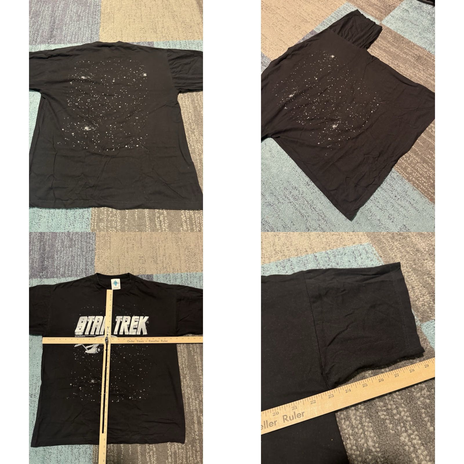 Vintage VINTAGE Star Trek T Shirt Tour Champ Men’s XL Black Ship Stars 1998 Paramount Size US XL / EU 56 / 4 - 8 Thumbnail