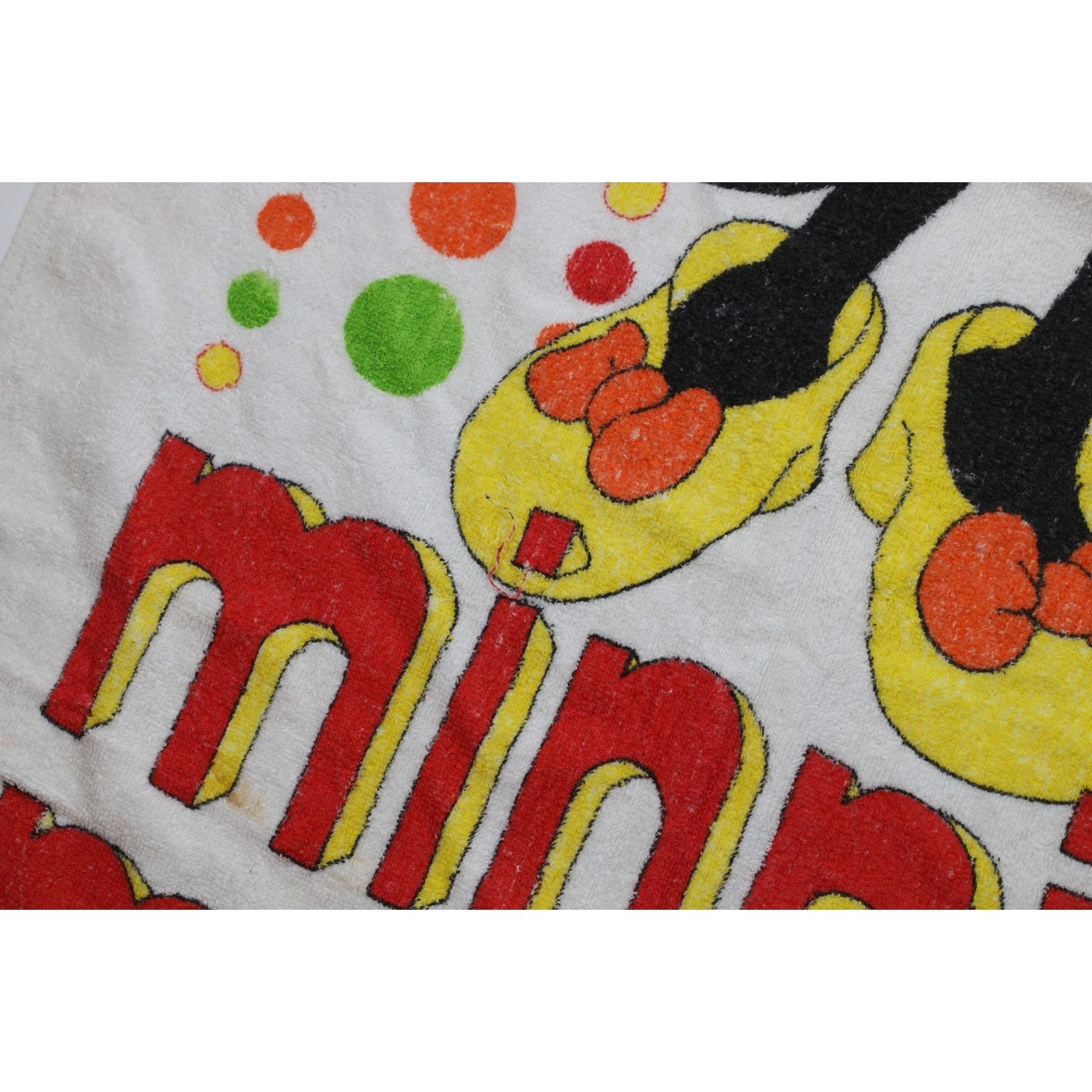 Disney Vintage 80s Walt Disney Productions Minnie Mouse Towel Size ONE SIZE - 7 Thumbnail