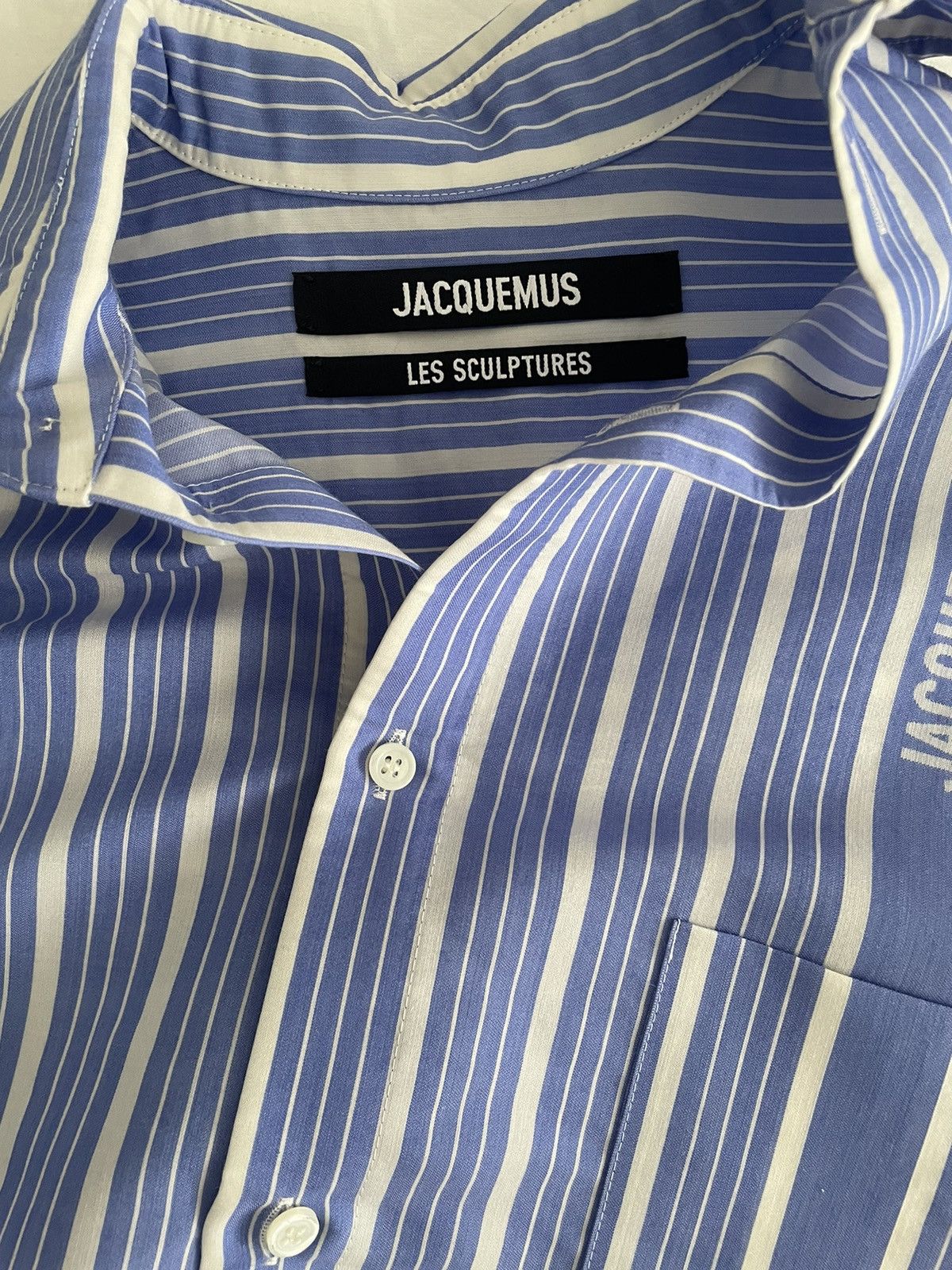 Jacquemus Jacquemus La Chemise Quadro Blue Size US L / EU 52-54 / 3 - 3 Thumbnail