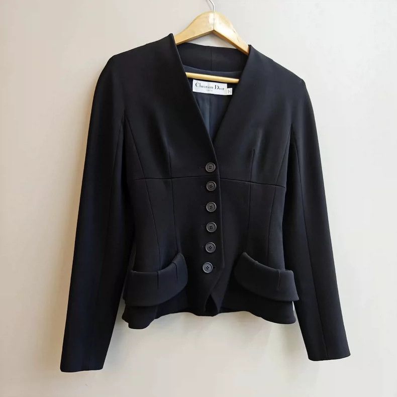 Dior Dior Women's Waist-Cinched Blazer Jacket - dmc Size US M / EU 48-50 / 2 - 1 Thumbnail