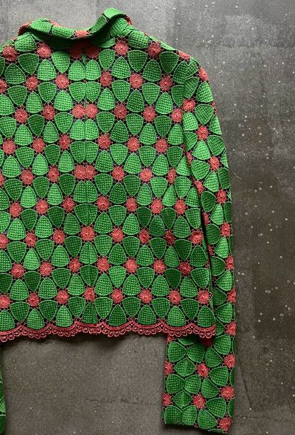 Comme des Garcons robe de chambre AD2000 Crochet Embroidered High-Waist Jacket Size US M / EU 48-50 / 2 - 5 Thumbnail