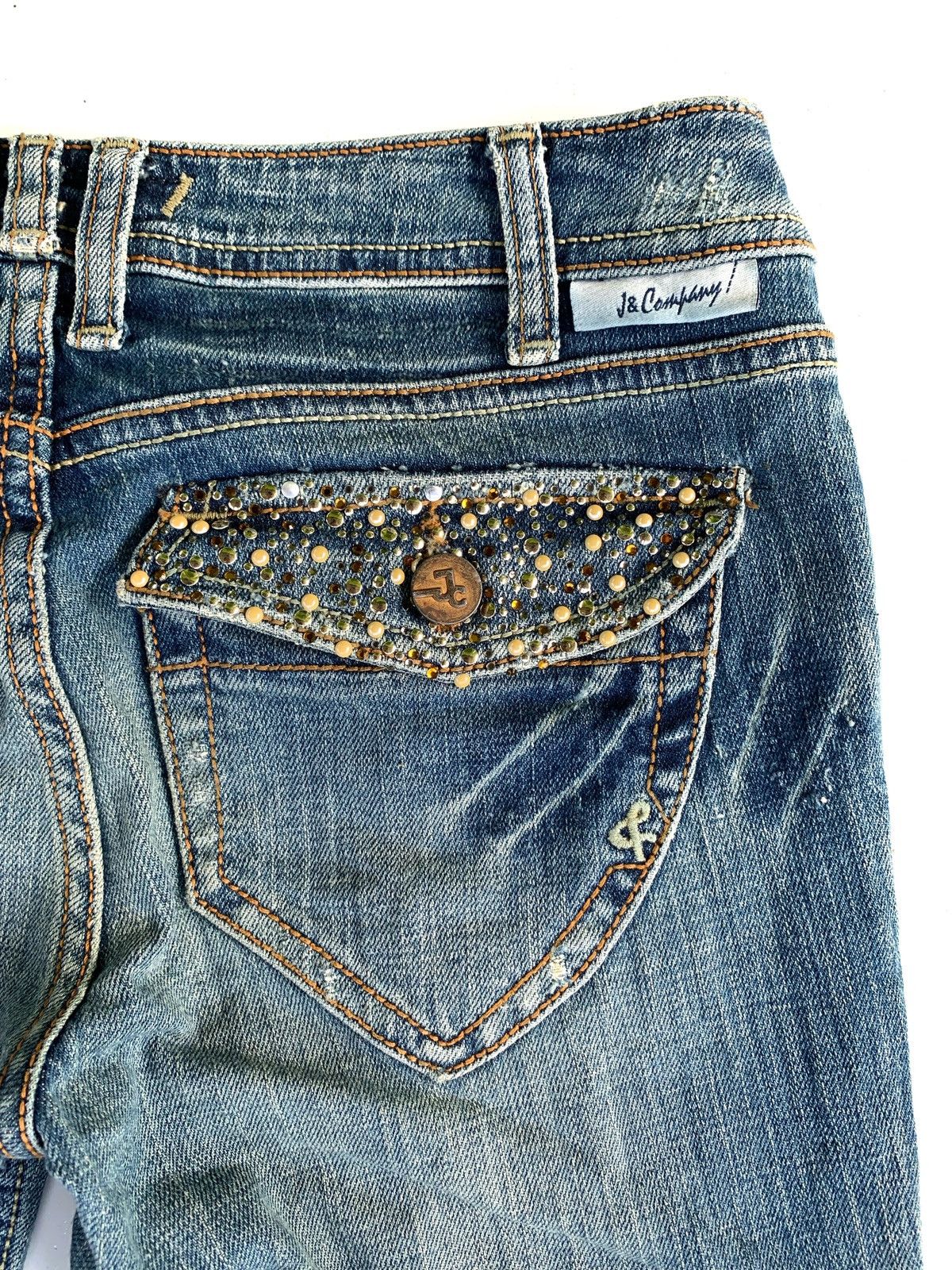 If Six Was Nine × Japanese Brand × Le Grande Bleu (L.G.B.) 2000s Japanese Brand J&C Company Studded Flared Jeans Size US 27 - 13 Thumbnail