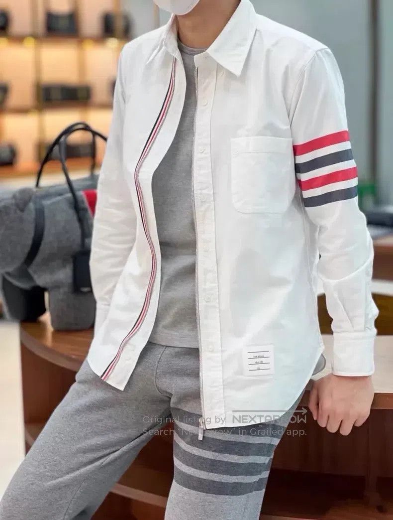 Thom Browne Thom Browne Four Stripe Shirt Size US M / EU 48-50 / 2 - 8 Thumbnail