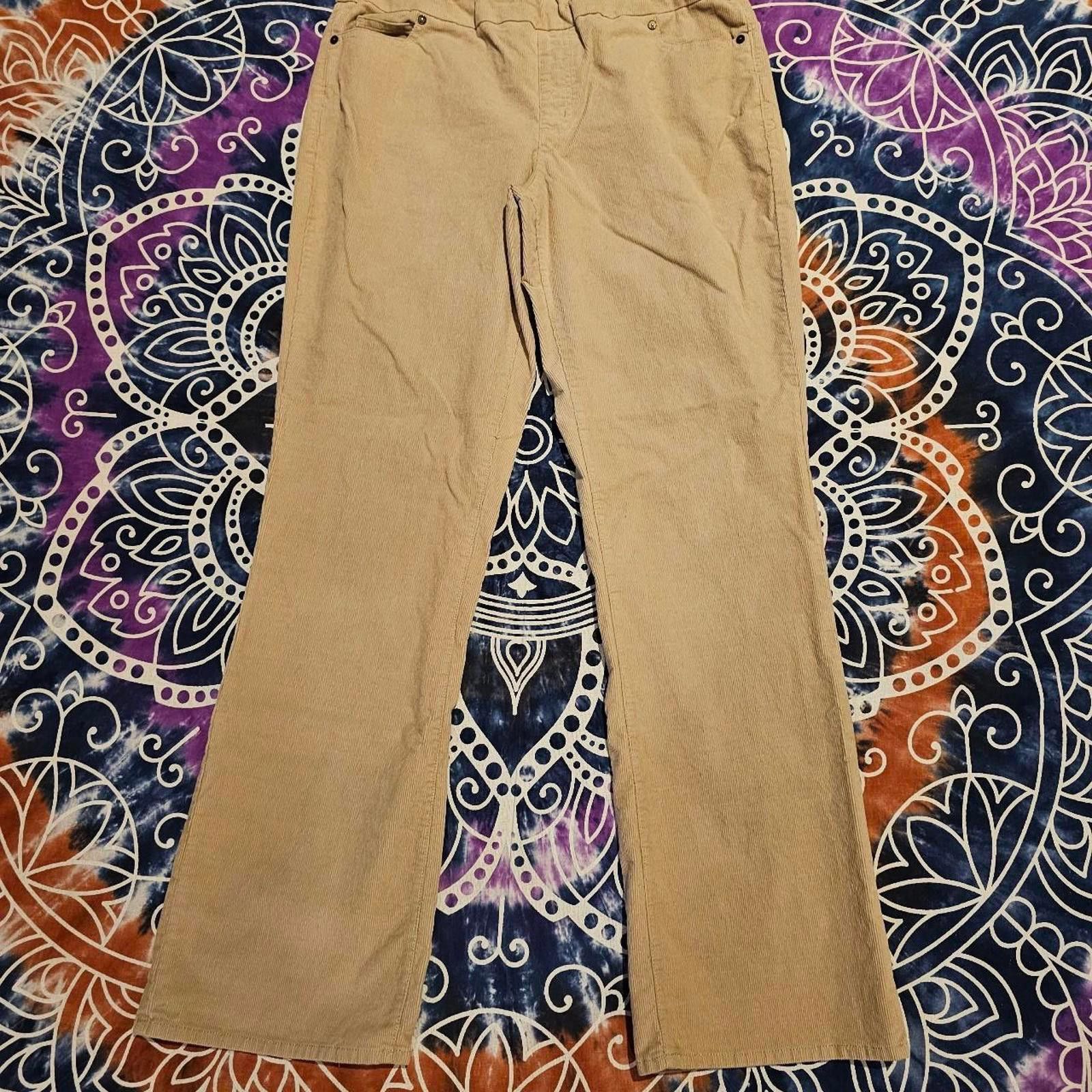 Coldwater Creek Coldwater Creek Women's Tan Corduroy Pants Size 34" / US 12 / IT 48 - 1 Thumbnail