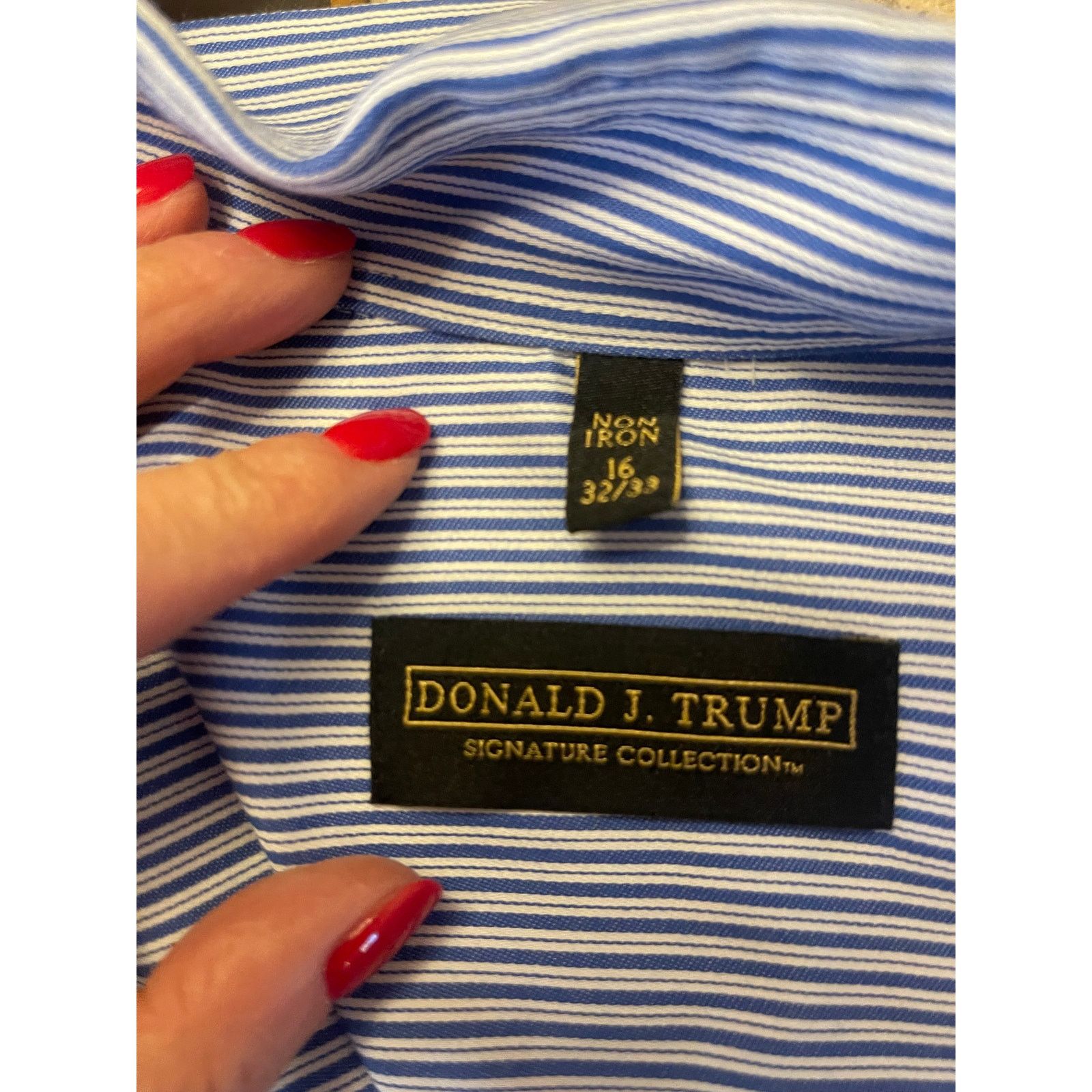 Donald Trump Donald J. Trump Signature Collection Men’s Dress Shirt Size US XS / EU 42 / 0 - 3 Thumbnail