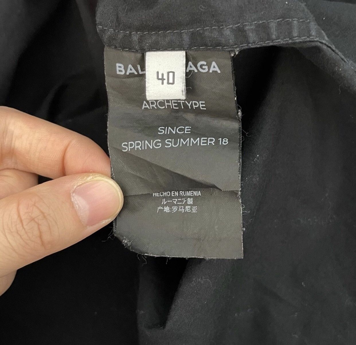 Balenciaga Balenciaga Long Sleeve Shirt in Black with Full Logo shirt Size US M / EU 48-50 / 2 - 5 Thumbnail