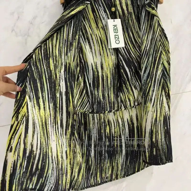 Kenzo KENZO Summer Striped Silk Blend Long Shirt . Size S / US 4 / IT 40 - 3 Thumbnail