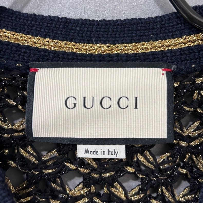 Gucci Gucci Pearl buckle striped woven cardigan jacket 2504-Nexta Size XS / US 0-2 / IT 36-38 - 4 Thumbnail
