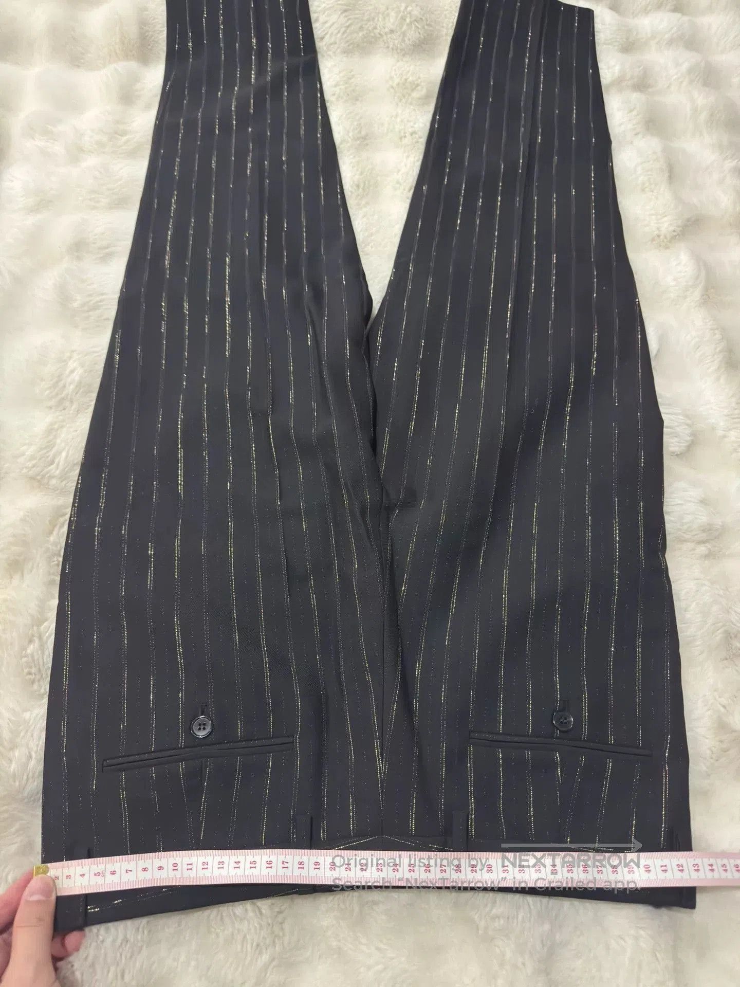 Saint Laurent Paris Saint Laurent Runway Black Gold Trousers. Size US 32 / EU 48 - 7 Thumbnail