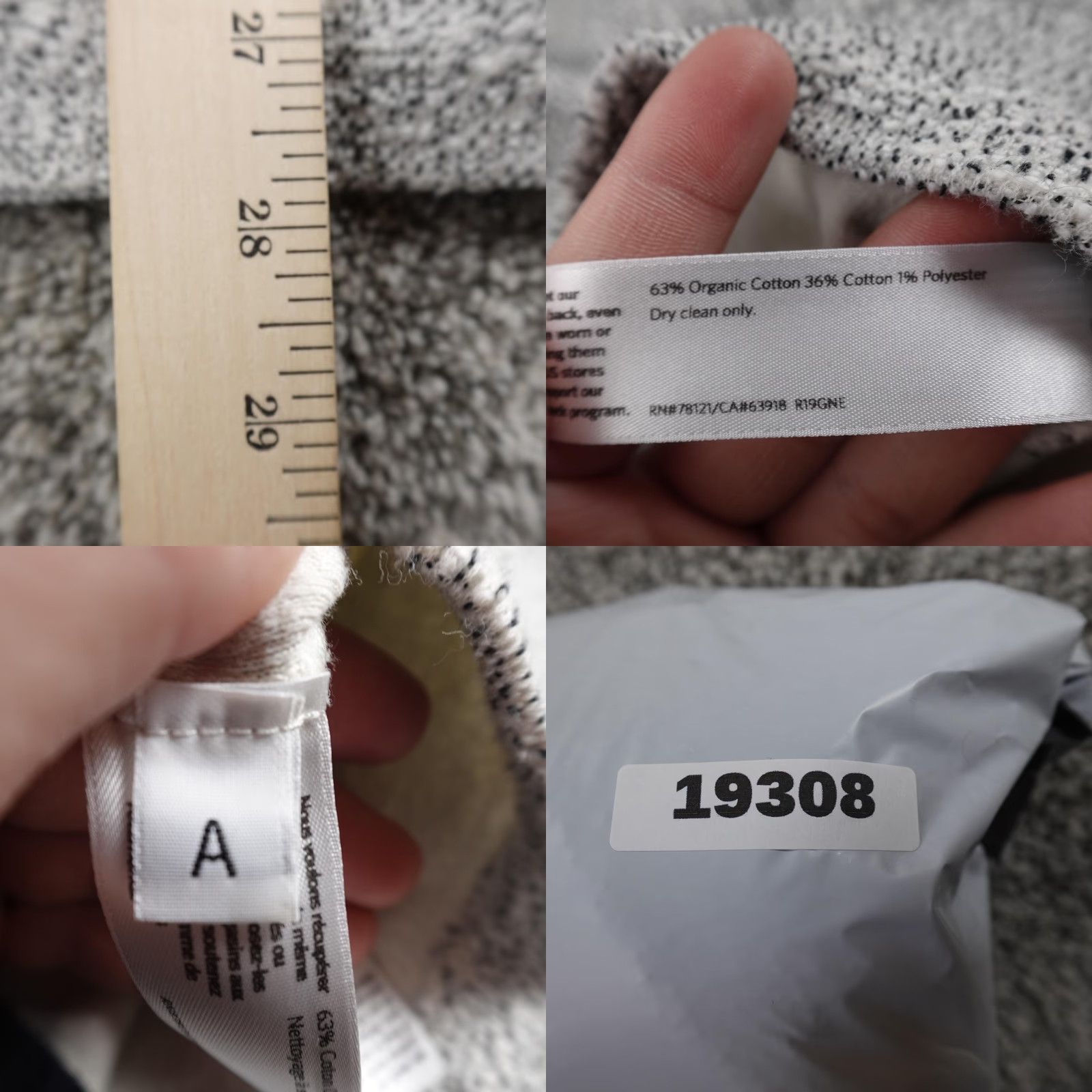 Eileen Fisher Eileen Fisher Sweater Cardigan Womens PM Gray Open Front Knit V-Neck Long Sleeve Pockets Size M / US 6-8 / IT 42-44 - 8 Thumbnail