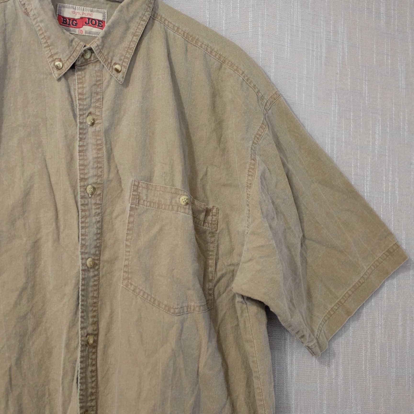 Vintage VINTAGE Big Joe Button Up Shirt 100% Pure Cotton Brown Mens L Size US L / EU 52-54 / 3 - 3 Thumbnail