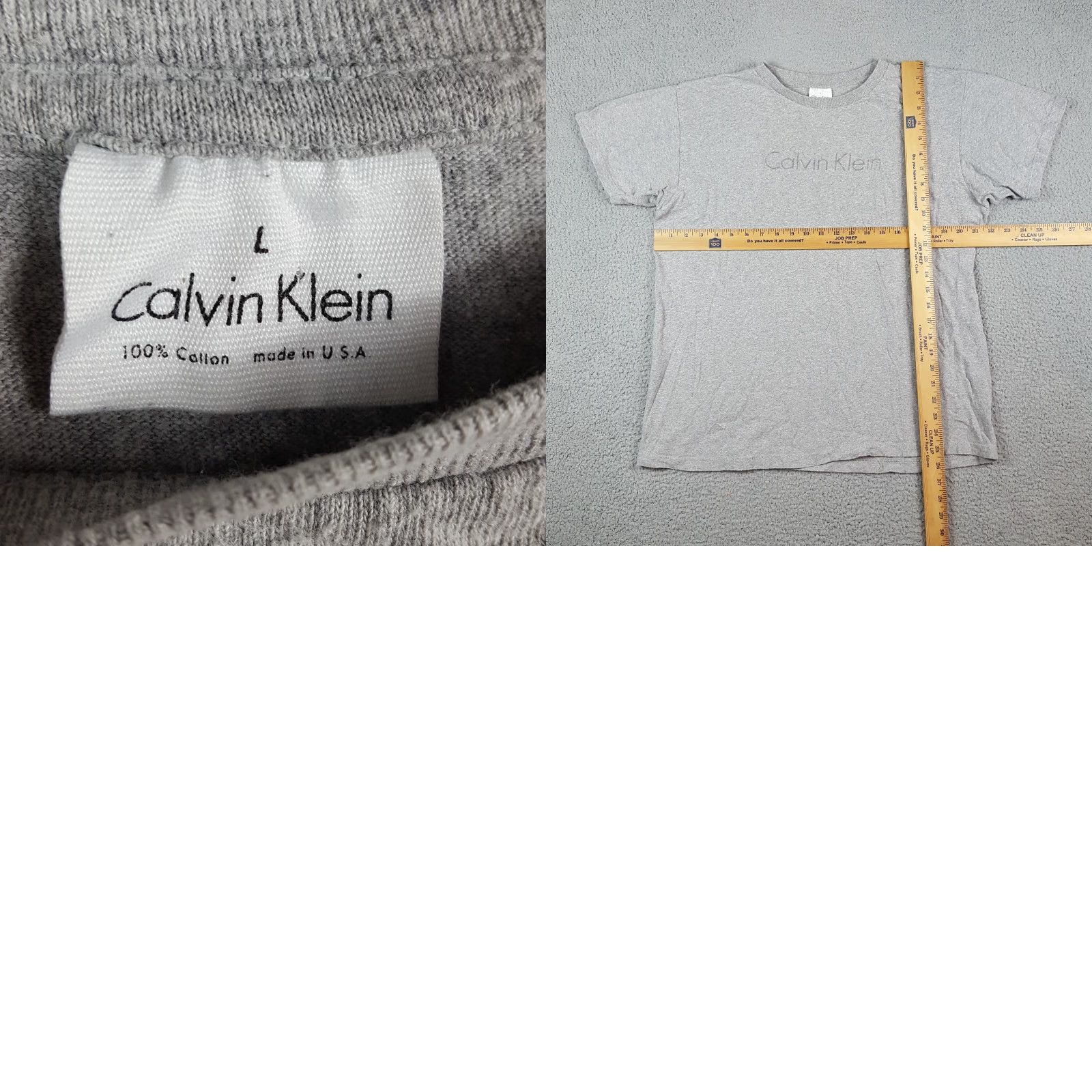 Calvin Klein VINTAGE Calvin Klein T-Shirt Mens 90s Logo Spell Out Gray Size L Crew Neck Short Sleeve USA Made Gym Workout Size US L / EU 52-54 / 3 - 8 Thumbnail