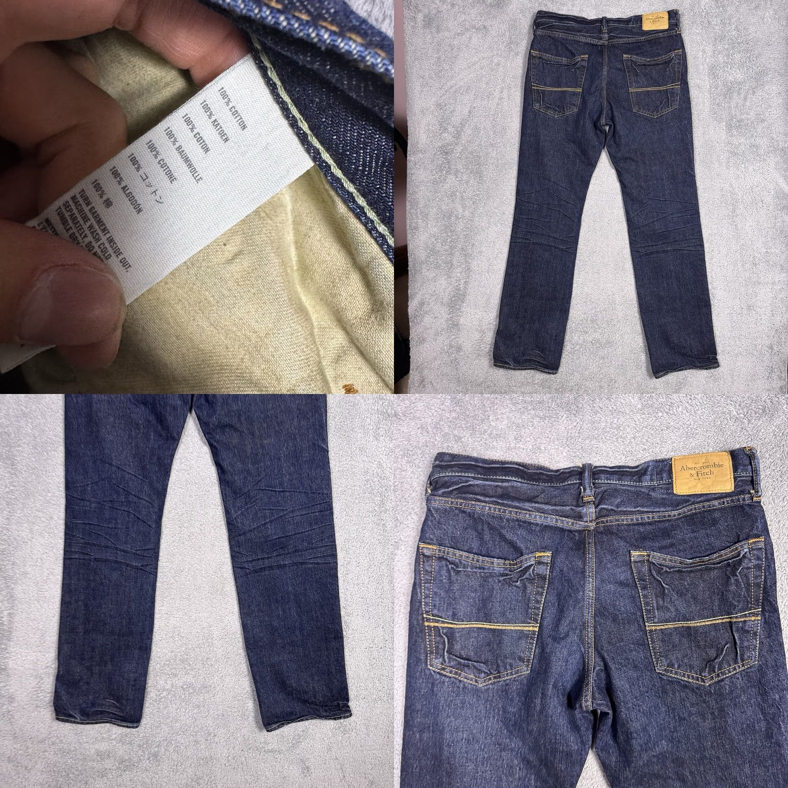 Abercrombie & Fitch VINTAGE Abercrombie & Fitch Jeans Mens 32x32 Remsen Slim Straight Lowrise Indigo Size US 32 / EU 48 - 8 Thumbnail