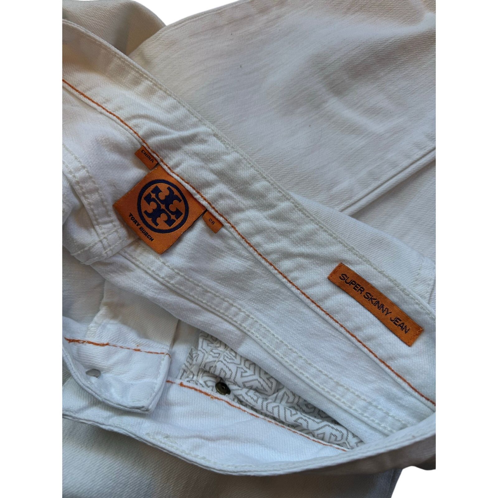 Tory Burch Tory Burch Super Skinny White Jeans - 28 Size 28" / US 6 / IT 42 - 4 Thumbnail