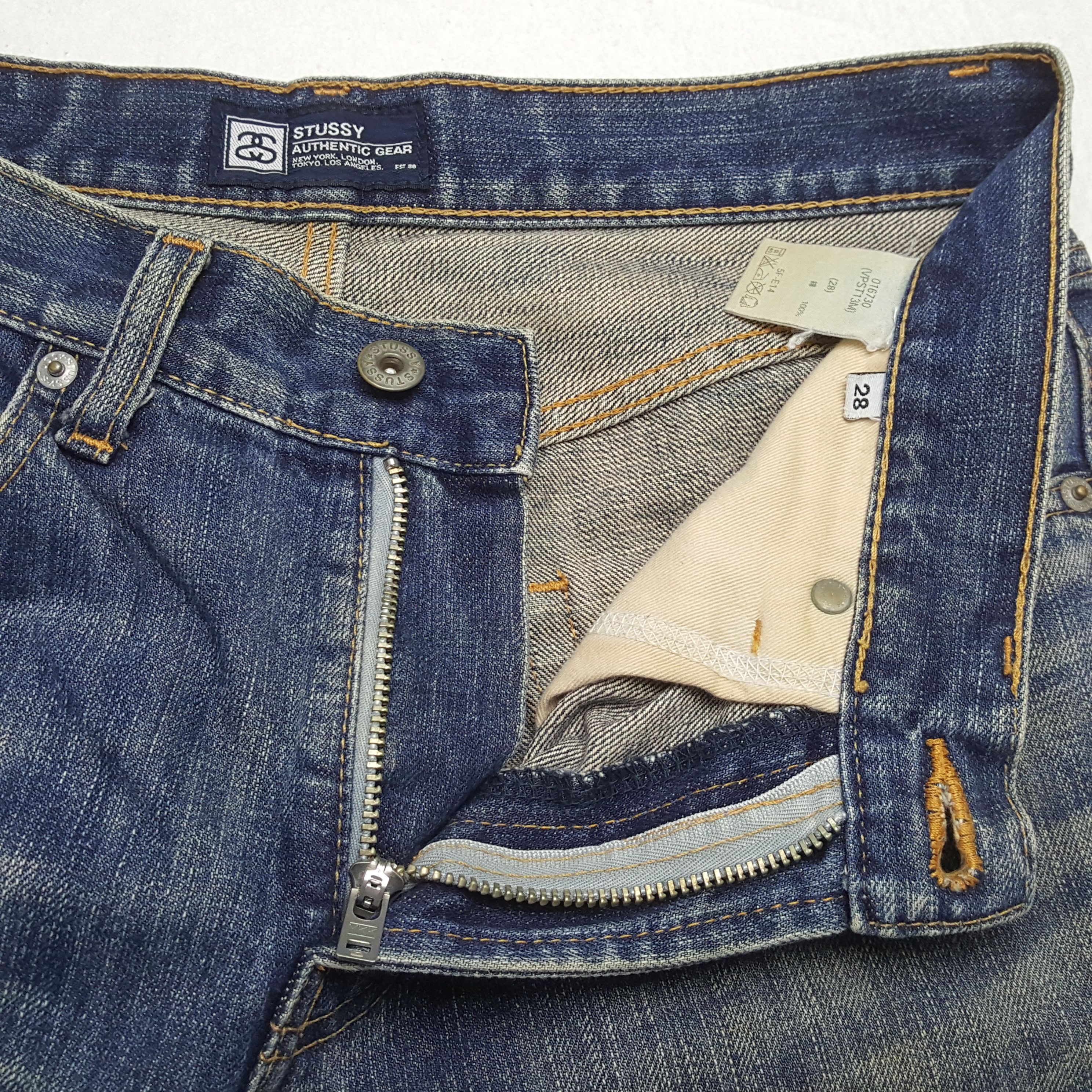 Stussy × Vintage Vintage STUSSY Streetwear Skateboard Style Big Logo Jeans Size US 30 / EU 46 - 12 Thumbnail