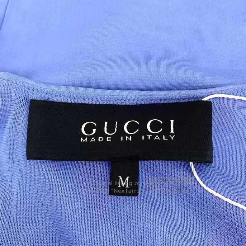 Gucci Gucci Blue V-neck sleeveless belt dress Size M / US 6-8 / IT 42-44 - 6 Thumbnail