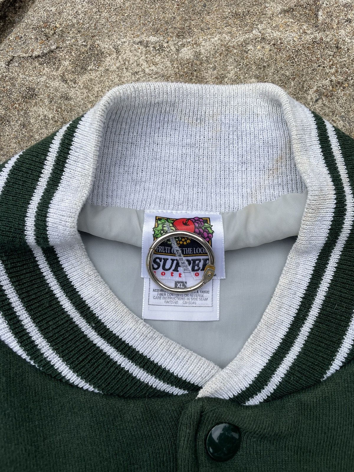 Fruit Of The Loom Vintage 90s Forrest Green Fruit of the Loom Bomber Jacket Size US XL / EU 56 / 4 - 5 Thumbnail