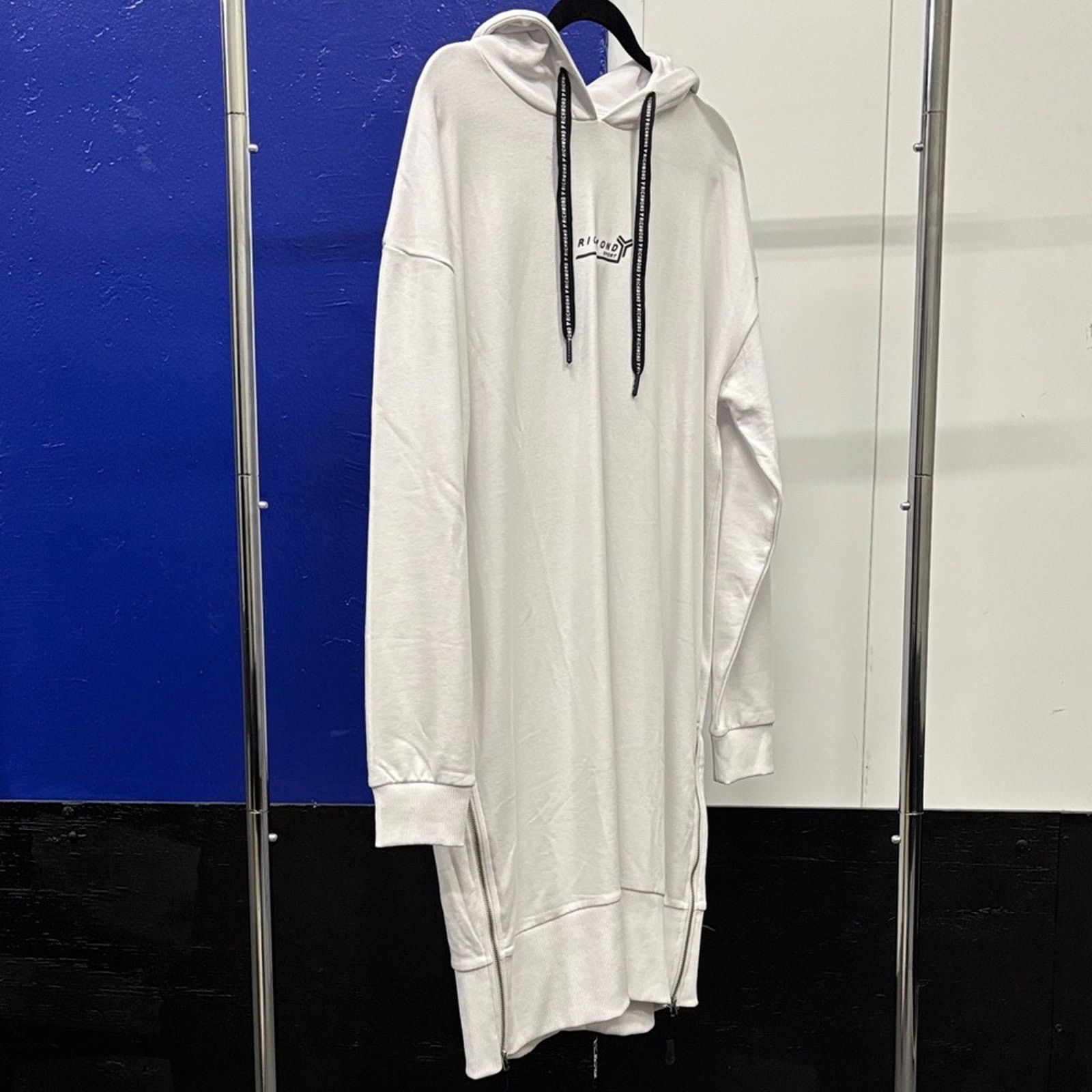 NWT John Richmond Sport White Hoodie unisex Size L