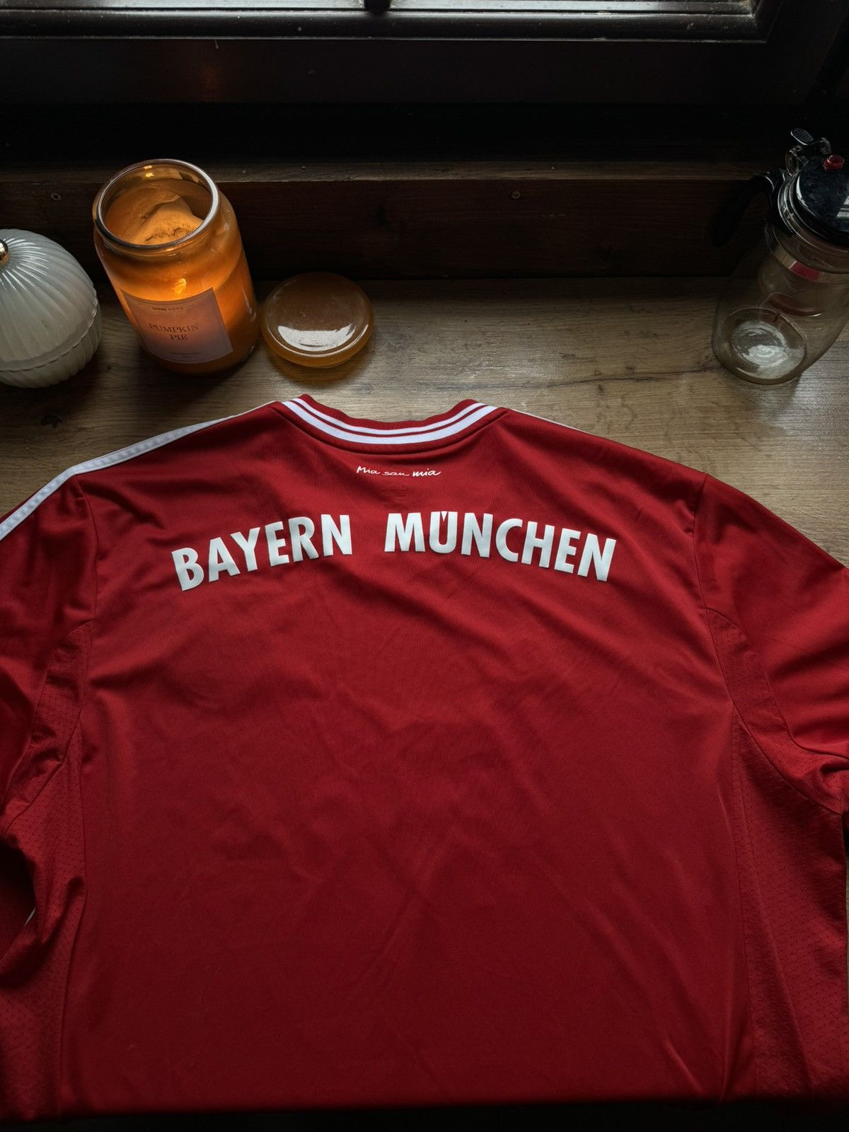 Adidas 2012 Adidas Bayern Munchen red soccer jersey bundesliga Size US XL / EU 56 / 4 - 8 Thumbnail