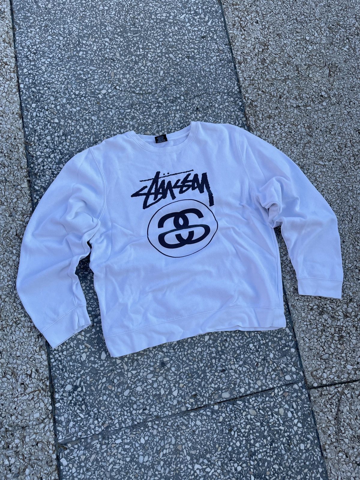 Stussy Stussy Crewneck Big Logo Spellout Made In USA Size US XL / EU 56 / 4 - 1 Thumbnail