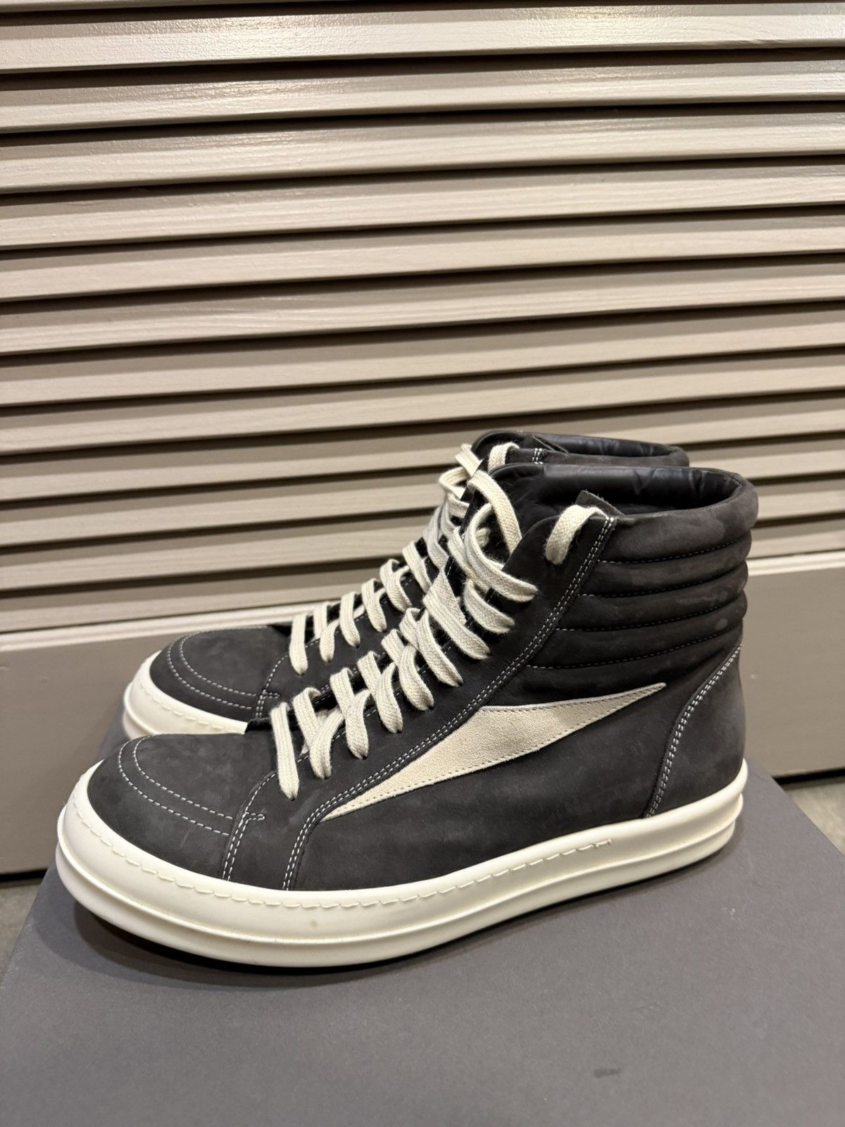 Rick Owens FW25 Nubuck Leather Vintage High Sneakers 42 Size US 10 / EU 43 - 4 Thumbnail