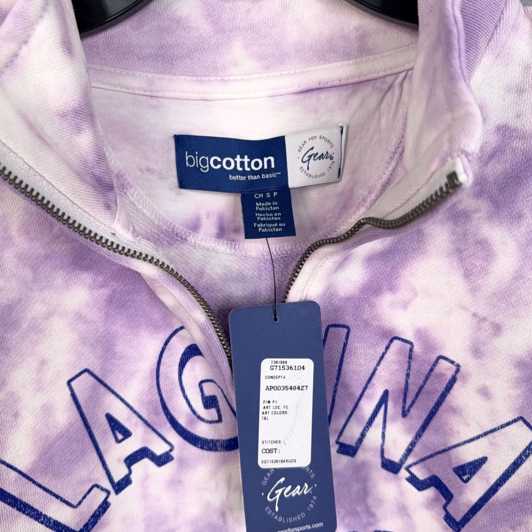 Vintage GEAR FOR SPORTS Laguna Beach Sweatshirt Womens Small Purple Tie Dye 1/4 Zip NWT California Cali Batik Fleece Pullover Shirt Womens SS0 Size S / US 4 / IT 40 - 3 Thumbnail