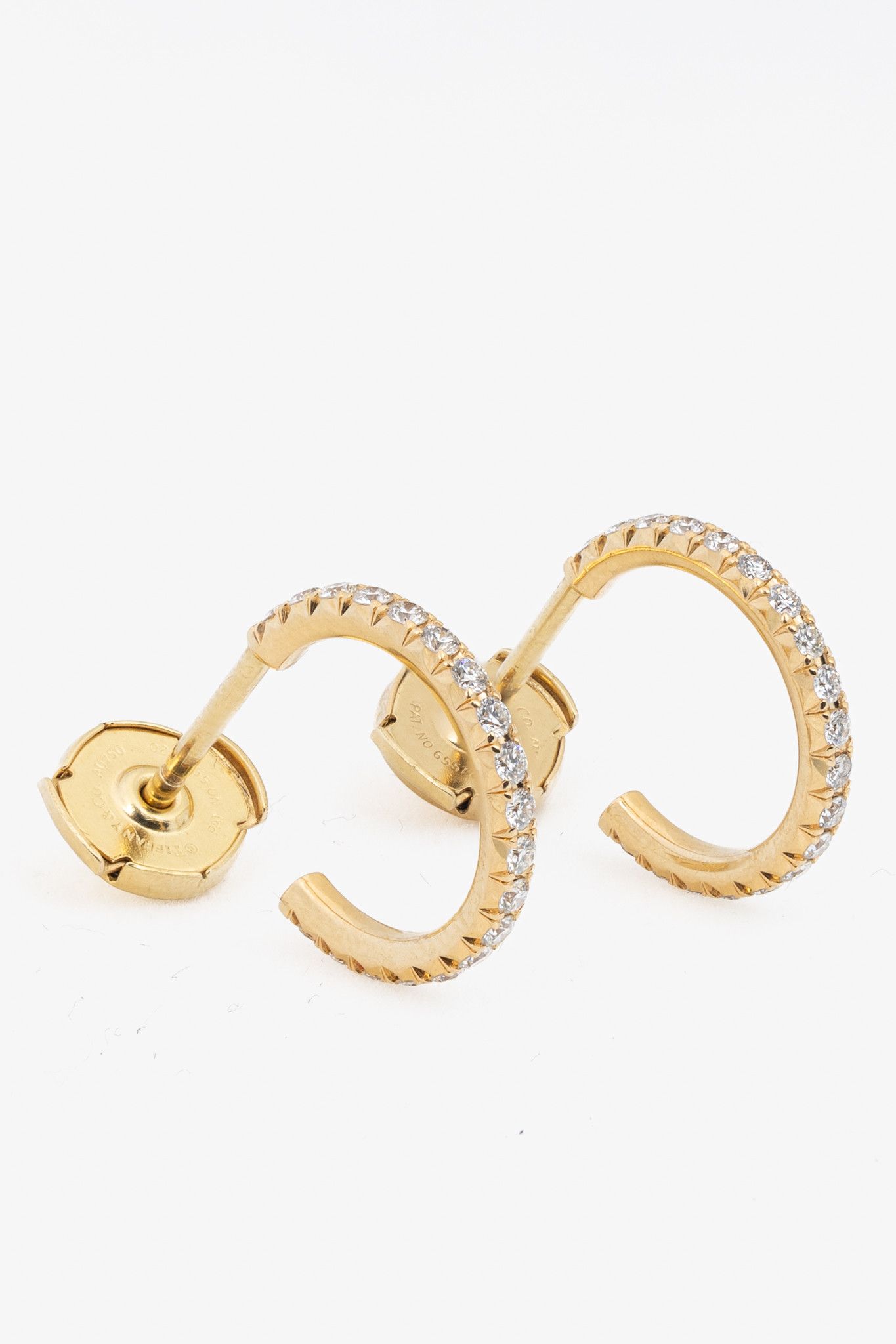 Tiffany & Co. Tiffany & Co. Metro 18k Gold & Diamond Hoop Earrings Size ONE SIZE - 2 Thumbnail