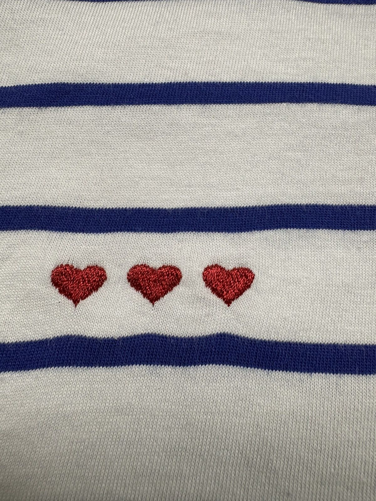 Sezane Sezane Colette Marinière Coeur Striped Heart Embroidery Tee Size M / US 6-8 / IT 42-44 - 5 Thumbnail