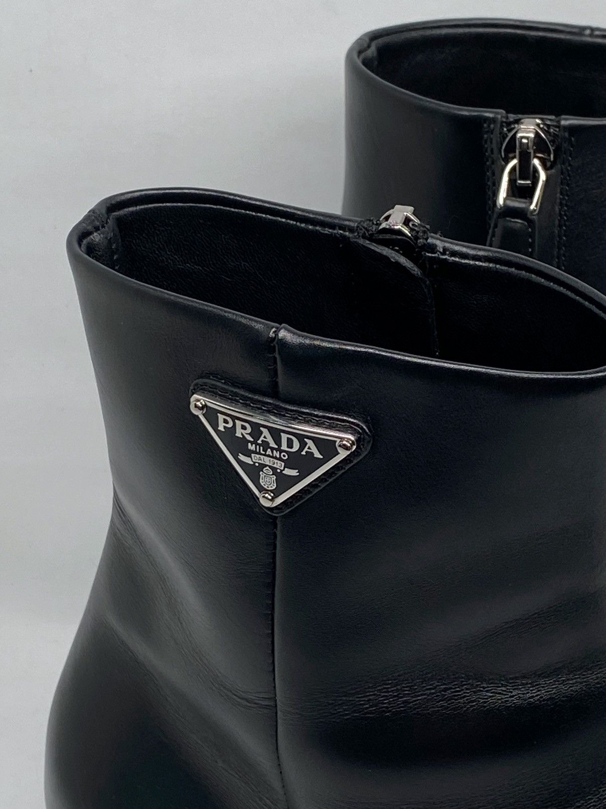 Prada Prada Leather Zip Ankle-Booties Size US 7 / IT 37 - 7 Thumbnail