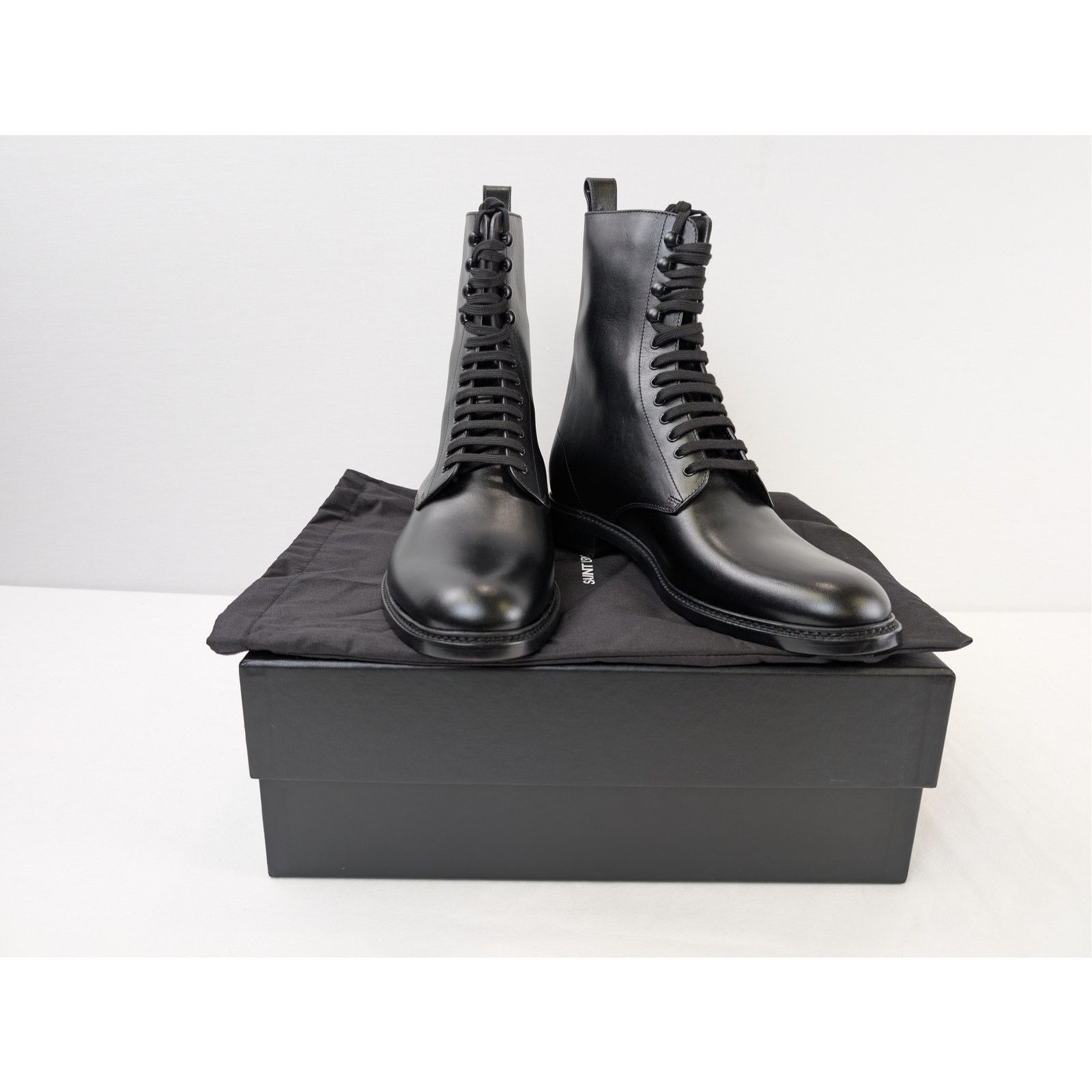 Saint Laurent Paris o1rshd1 Stalker Army 20 Lace up Boots in Nero Size US 10 / EU 43 - 16 Thumbnail