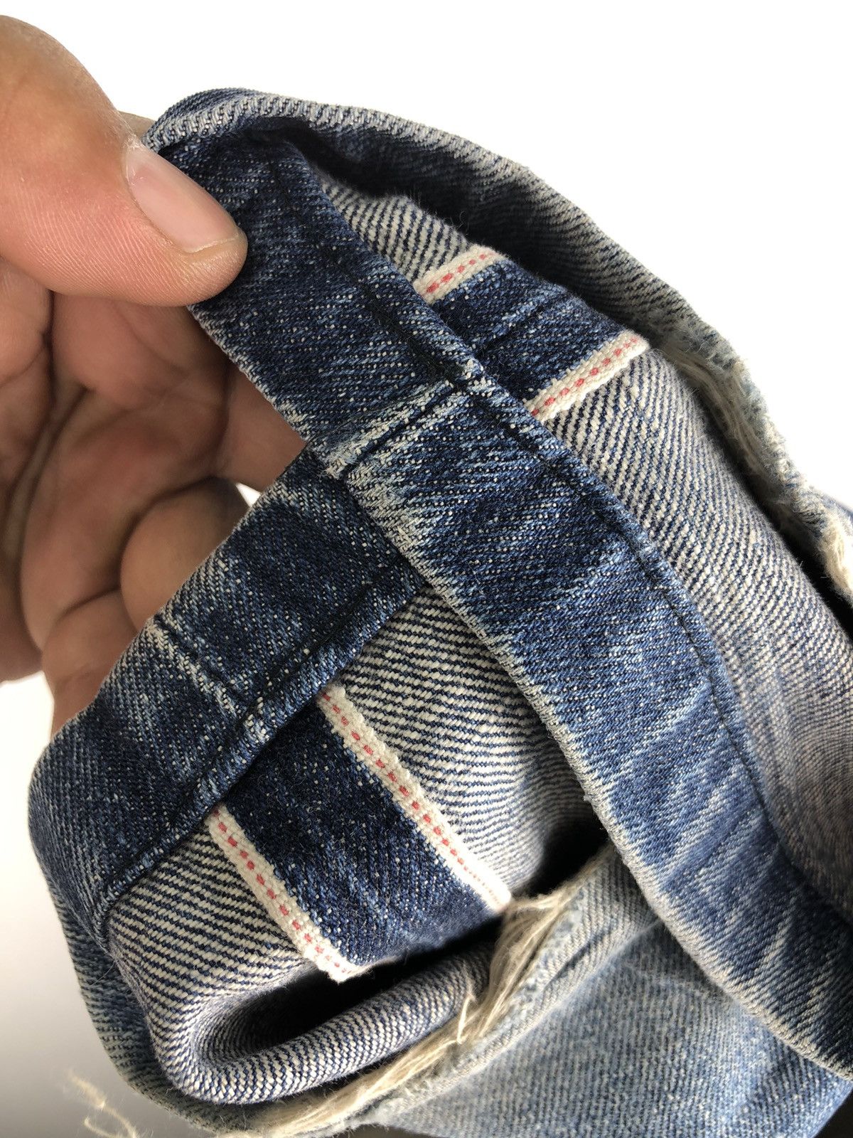 Levi's Vintage 90's LEVI'S 502 Big E Talon Zipper Redline Selvedge Size US 30 / EU 46 - 10 Thumbnail