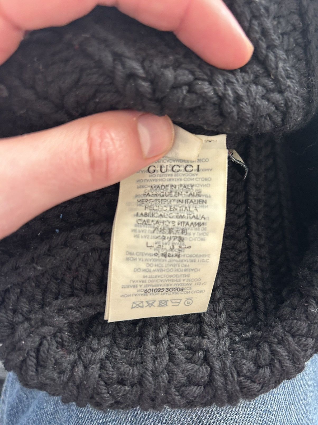 Gucci Black Logo Beanie Size ONE SIZE - 4 Thumbnail